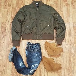 tommy hilfiger puffer bomber jacket